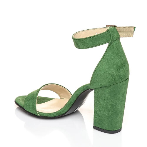 (37, Green) Block Heel Ankle Strap Sandals Size 33-43 2