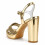(41, Gold) Strappy Block Heel Sandals Size 33-43 1