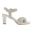 (38, Silver) Ankle Strap Chunky Heel Platform Ssndals Size 33-43 1