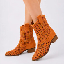 (37, Orange) Summer Cowboy Boots Size 35-44