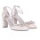 (39, Silver) Ankle Strap Heel and Bag Set Size 33-43 1