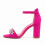 (43, Fuchsia) Rhinestone Ankle Strap Sandals Size 33-43 3