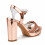 (33, Rose) Strappy Block Heel Sandals Size 33-43 4