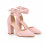 (37, Pink) Ankle Strap Block Heel Sandals Size 34-43 5