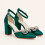 (38, Green) Ankle Strap Heel and Bag Set Size 33-43 5