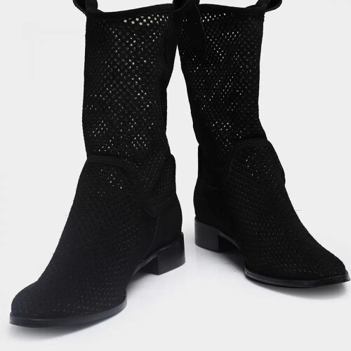 (43, Black) Summer Cowboy Boots Size 35-44 2