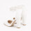 (35, White) Ankle Strap Block Heel Sandals Size 34-43 5
