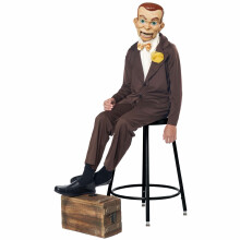 (X-Small (4-6), Brown) Evil Dummy Slappy Horror Puppet Halloween Child Boys Costume