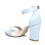 (36, Baby Blue) Block Heel Ankle Strap Sandals Size 33-43 4