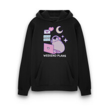(Small) Pusheen Hoodie (Womens Black)