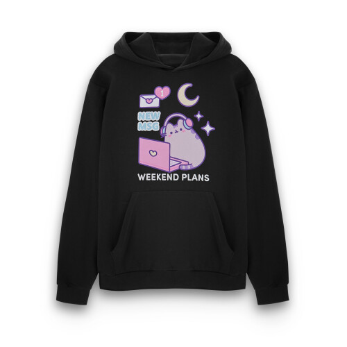 (Small) Pusheen Hoodie (Womens Black)