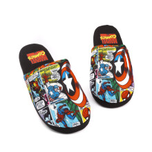 (9-10 UK) Marvel Spiderman Mule Slippers (Mens Black)