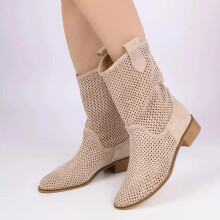 (40, Beige) Summer Cowboy Boots Size 35-44