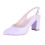 (42, Lilac) Ankle Strap Block Heel Sandals Size 34-42 4