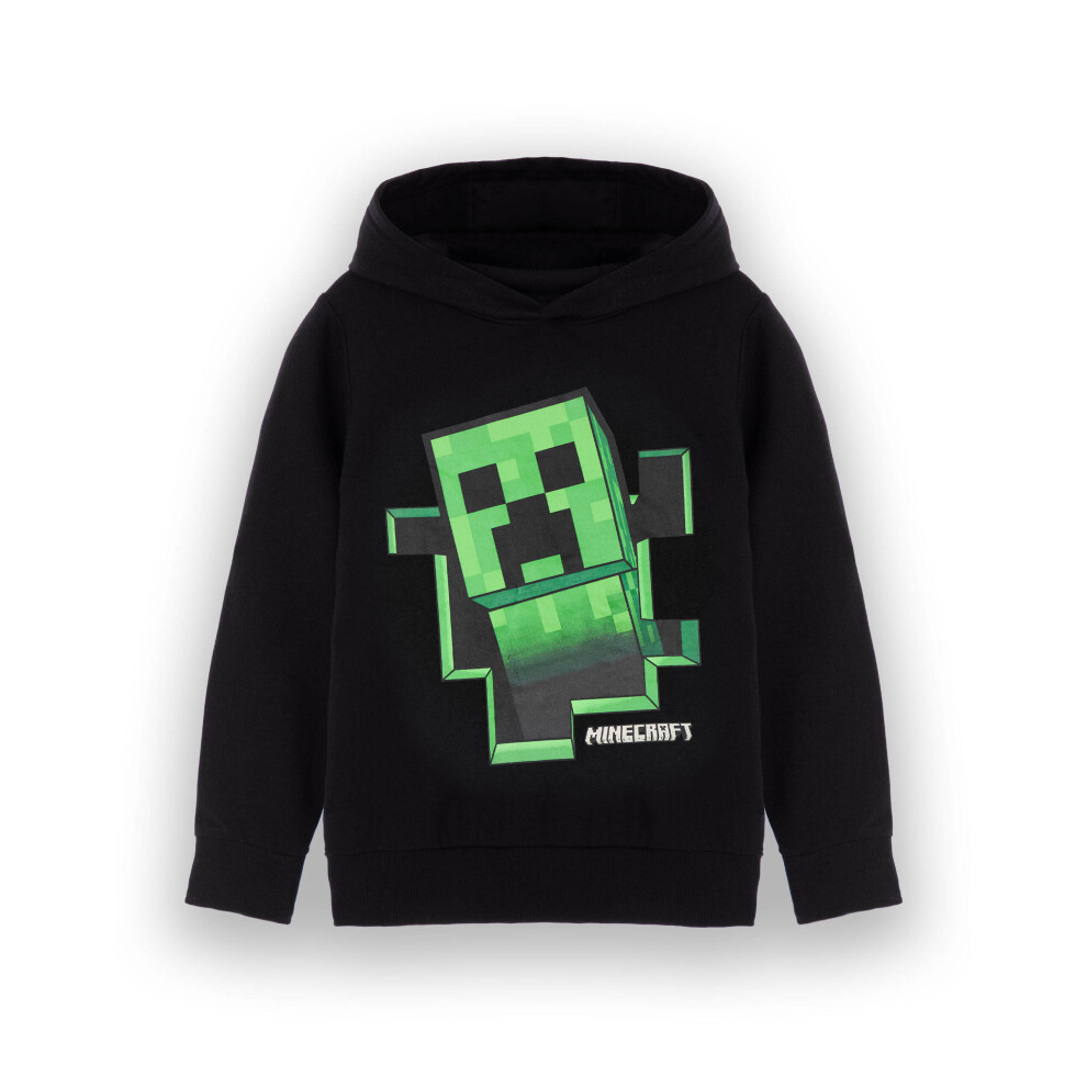 Minecraft (9-10 Years) Hoodie (Unisex Kids Black)