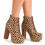 (40, Leopard) Leopard Platform Lace Up Ankle Boots 1