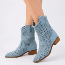 (35, Baby Blue) Summer Cowboy Boots Size 35-44