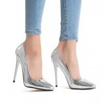 (33, Silver) Court Shoes Stiletto Heel Size 33-45