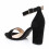 (39, Black) Block Heel Ankle Strap Sandals Size 33-43 4