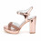 (37, Rose) Strappy Block Heel Sandals Size 33-43 5
