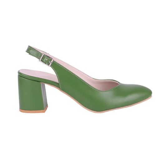 (39, Green) Ankle Strap Block Heel Sandals Size 34-42 2