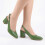 (41, Green) Ankle Strap Block Heel Sandals Size 34-42 2