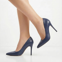 (34, Navy Blue) Court Shoes Stiletto Heel Size 33-45