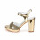 (40, Gold) Strappy Block Heel Sandals Size 33-43 3