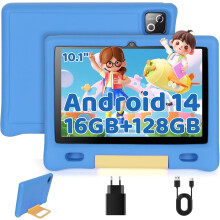 10 Inch Kids Tablet,Android 14 tablet for kids Octa Core,16GB+128GB ROM (1TB TF)