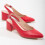 (35, Red) Ankle Strap Block Heel Sandals Size 34-42 5