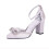 (39, Silver) Ankle Strap Heel and Bag Set Size 33-43 3