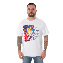 (XXX-Large) Sonic the Hedgehog Short Sleeved T-Shirt (Mens White)