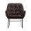 Dark Brown Faux Leather Oversized Leisure Armchair 2