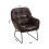 Dark Brown Faux Leather Oversized Leisure Armchair 6