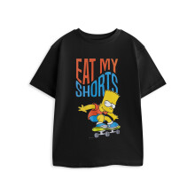 (13-14 Years) The Simpsons Short Sleeved T-Shirt (Boys Black)