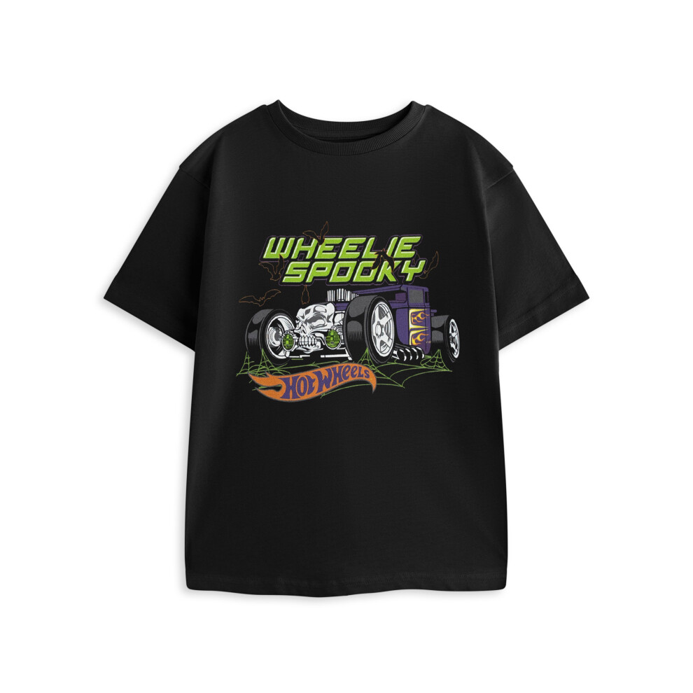 Hot Wheels (7-8 Years) Short Sleeved T-Shirt (Boys Black)