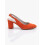 (35, Orange) Suede Ankle Strap Block Heel Sandals Size 34-42 4
