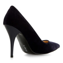 (43, Navy Blue) Suede Court Shoes Stiletto Heel Size 33-45