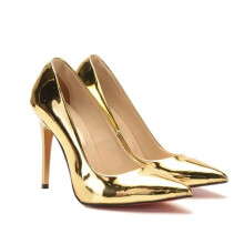 (37, Gold) Court Shoes Stiletto Heel Size 33-45