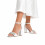 (39, White) Rhinestone Ankle Strap Sandals Size 33-43 5