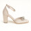 (42, Beige) Ankle Strap Heel and Bag Set Size 33-43 5