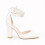(39, White) Ankle Strap Block Heel Sandals Size 34-43 5