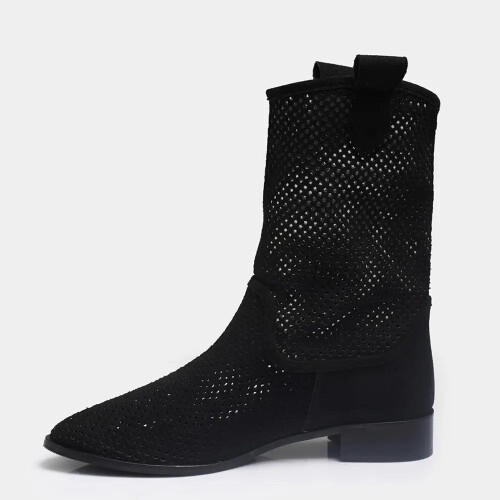 (41, Black) Summer Cowboy Boots Size 35-44