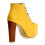 (40, Yellow) Platform Lace Up Ankle Boots 3