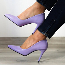 (43, Lilac) Court Shoes Stiletto Heel Size 33-45