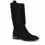 (43, Black) Low Heel Cowboy Knee High Boots Size 35-44 4