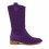 (43, Purple) Low Heel Cowboy Knee High Boots Size 35-44 3