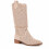 (35, Beige) Low Heel Cowboy Knee High Boots Size 35-44 4