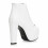 (40, White) Platform Lace Up Ankle Boots 2