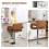 Homcom HOMCOM Adjustable Height Barstool Steel Pole PU Leather, Brown 5